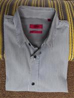 Hugo red label-    Hugo Boss. Donkergrijs/wit streepje, Ophalen of Verzenden, Zo goed als nieuw, Grijs
