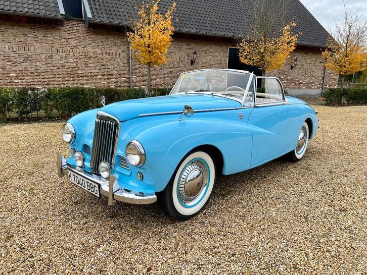 Sunbeam Alpine Roadster 1953, Auto's, Oldtimers, Particulier, Overige merken, Benzine, Cabriolet, Handgeschakeld, Blauw, Beige