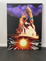 Jimi Hendrix : " Purple Haze" schilderij, Ophalen of Verzenden, Zo goed als nieuw, Poprock