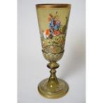 # Antieke glazen Pokal Theresienthal Enameled Knights ca1900, Ophalen