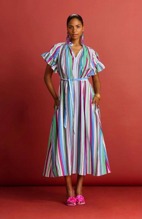 Pom Amsterdam Jurk Nieuw met kaartjes Prachtig, Kleding | Dames, Jurken, Nieuw, Maat 38/40 (M), Overige kleuren, Onder de knie