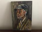 Houten lijst blok “ schilderij “ oude man met pet, Antiek en Kunst, Curiosa en Brocante, Ophalen of Verzenden