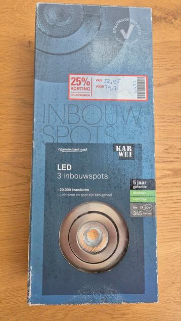 Karwei LED Inbouwspots 3x Nieuw beschikbaar voor biedingen