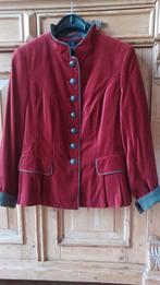 Rood fluwelen jasje MADELEINE mt38, Maat 38/40 (M), Ophalen of Verzenden, Jasje, MADELEINE