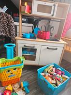 Speelkeuken met accessoires + V-Tech boodschappenmand, Ophalen, Gebruikt, Hout