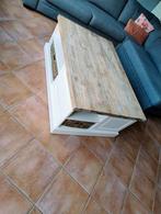 Landelijke salontafel met vier manden, Ophalen, Gebruikt, 100 tot 150 cm, 50 tot 100 cm