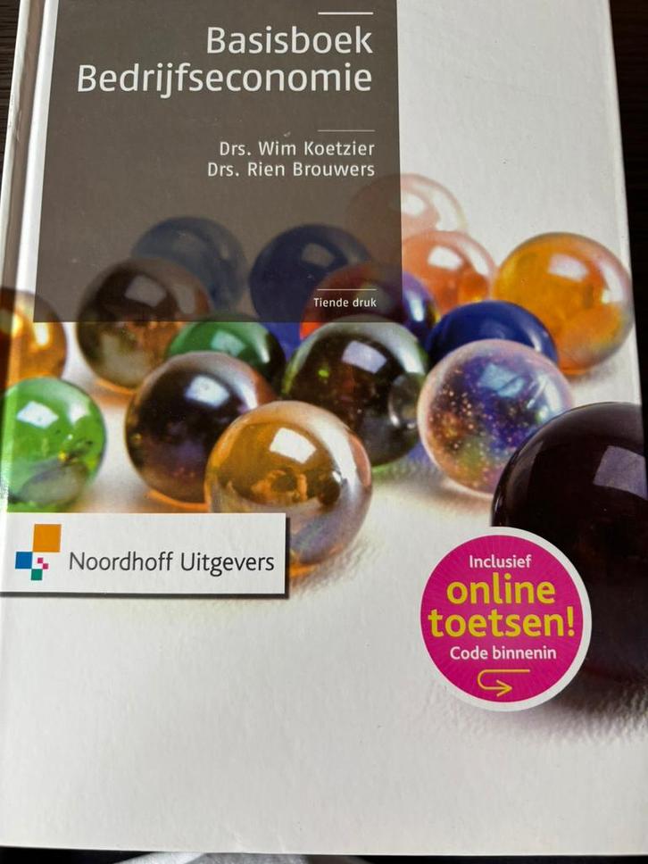 Wim Koetzier - Basisboek bedrijfseconomie, Boeken, Economie, Management en Marketing, Zo goed als nieuw, Management, Ophalen of Verzenden