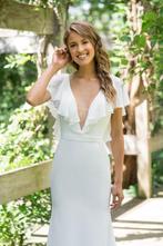 Trouwjurk bohemian vintage look maat 36, Ophalen of Verzenden, Zo goed als nieuw, Wit, Trouwjurk