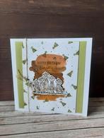 kaart Happy birthday from all of us, stokstaartjes, Ophalen of Verzenden, Nieuw, Overige thema's