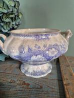 Prachtige zwaar beboterde terrine Sarreguemines lila, Antiek en Kunst, Antiek | Servies los, Ophalen of Verzenden