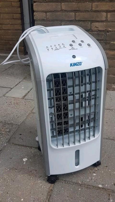 Verrijdbare Kinzo luchtkoeling met koel/vries-elementen, Witgoed en Apparatuur, Airco's, Zo goed als nieuw, Timer, Ophalen