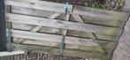 Houten tuindeur (met hengsels en slot), Tuin en Terras, Schuttingen, Ophalen, Gebruikt, Minder dan 3 meter