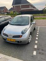 Nissan Micra 1.2 59KW 5DR 2003 Grijs, Origineel Nederlands, Te koop, Zilver of Grijs, 5 stoelen