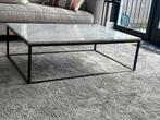 Salon tafel stalen frame met marmeren blad 120x80, 100 tot 150 cm, Zo goed als nieuw, Minder dan 50 cm, Rechthoekig
