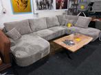 Hoekbank U vorm groffe Ribstof taupe 160x355x220 NIEUW, Huis en Inrichting, Banken | Bankstellen, Ophalen, Hoekbank, Vierpersoons of meer