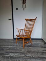 VINTAGE  LENA LARSSON (ZWEEDS) DESIGN SPIJLEN STOEL 1960, Ophalen, Zo goed als nieuw, Hout, Vintage, mid century modern