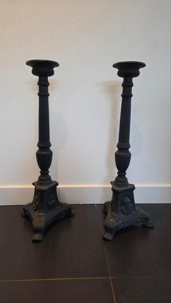Gietijzeren Kandelaren Set, Antiek en Kunst, Antiek | Kandelaars, Overige materialen, Ophalen