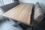 Complete Rough massief grenen set eettafel, stoelen, bank, Ophalen