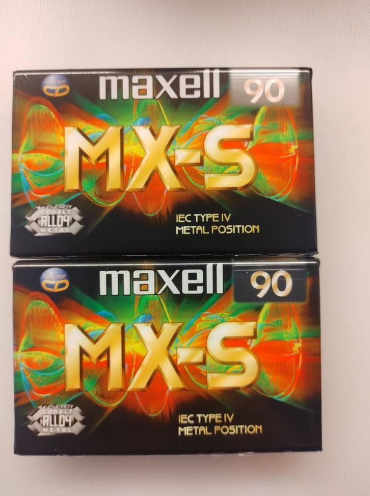 Maxell MX-S 90 cassettes 2 stuks MXS90, Cd's en Dvd's, Cassettebandjes, Nieuw in verpakking, Onbespeeld, Overige genres, 2 t/m 25 bandjes
