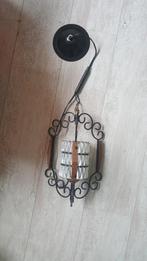 Vintage / retro/ mid century hanglamp jaren 60 / 70 met glas, Huis en Inrichting, Lampen | Hanglampen, Ophalen of Verzenden, Zo goed als nieuw