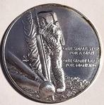 USA: First step on the moon 1969, zilver, Postzegels en Munten, Penningen en Medailles, Ophalen of Verzenden, Zilver, Buitenland