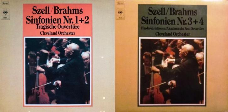 Szell Brahms Sinfonien Nr. 1 + 2 +3 + 4  4LP, Cd's en Dvd's, Vinyl | Klassiek, Zo goed als nieuw, Classicisme, Kamermuziek, 12 inch