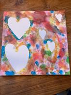 Handgemaakt hartjes schilderij, Ophalen of Verzenden