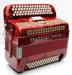 PIGINI knopaccordeon 80 bassen, B griff., Muziek en Instrumenten, Accordeons, 80-bas, Zo goed als nieuw, Knopaccordeon, Met riemen