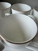 8 Blokker Koffiemokken met Gouden Rand, Huis en Inrichting, Keramiek, Ophalen of Verzenden, Zo goed als nieuw, Effen