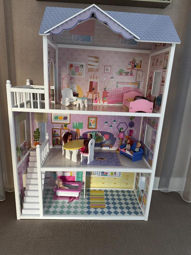 Poppenhuis, Verzamelen, Poppenhuizen en Toebehoren, Zo goed als nieuw, Poppenhuis, Ophalen