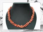 16010 Prachtig Bloekoraal Collier 40 cm met 14K Gouden Slot, Ophalen of Verzenden, Zo goed als nieuw, Met edelsteen, Goud