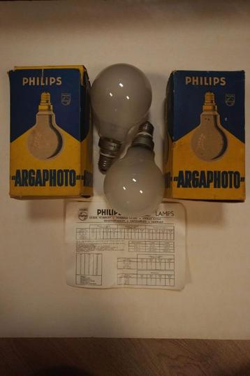 Vintage New Old Stock; Philips Argaphoto studiolampen 2x beschikbaar voor biedingen
