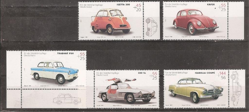 Duitsland Bund, Klassieke Auto's, 2002., Verzenden, 1990 tot heden, Postfris