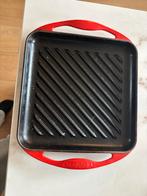 Le Creuset Grillpan - Rood - gratis verzenden!, Huis en Inrichting, Keuken | Potten en Pannen, Gebruikt, Ophalen of Verzenden