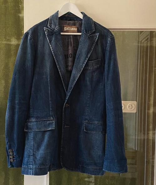 Pracht denim jeans jasje colbert Galliano. Exclusief! unisex, Kleding | Heren, Kostuums en Colberts, Zo goed als nieuw, Blauw