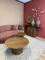 Side Table LivingFurn | Mangohout, Huis en Inrichting, 100 tot 150 cm, Nieuw, Ophalen of Verzenden, Info@chique-living.nl
