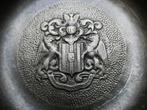 2 Tinnen wijnproefbakje tastevin wapenschild Mechelen België, Antiek en Kunst, Ophalen of Verzenden
