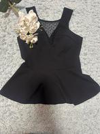 ZGAN, zwart peplum - /A-lijn topje, merk onbekend, maat S, Kleding | Dames, Tops, Zwart, Ophalen of Verzenden, Zo goed als nieuw