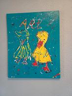 Kleurrijk Eenden Schilderij - 40x50 cm, Minder dan 50 cm, Nieuw, Ophalen of Verzenden, Schilderij