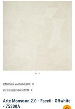 Arts Monsoon 2.0 - Facet - Off White - 75300A - 1 rol, Ophalen of Verzenden, Minder dan 10 m², Beige