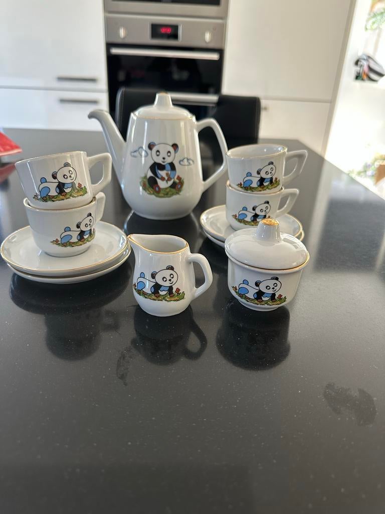 Compleet Panda Kinderservies, Huis en Inrichting, Keuken | Servies, Gebruikt, Keramiek, Ophalen of Verzenden, Overige stijlen
