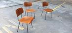 Set van 3 Cordemeijer stoelen, Gispen, Huis en Inrichting, Stoelen, Drie, Metaal, Gebruikt, Ophalen