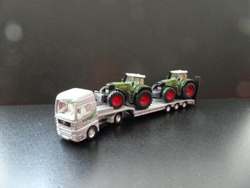 613 siku 1:87 truck 2x fendt tractor oplegger trein bouw beschikbaar voor biedingen