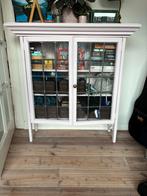 Prachtig vintage kastje met glas in lood, Ophalen, Gebruikt