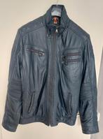 Leren heren jas van Donders (DNR) maat 54 donkerblauw, Ophalen of Verzenden, Zo goed als nieuw, Maat 52/54 (L), Blauw