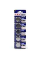 5 Stuks - T & E CR2430 Knoopcel Batterijen - Lithium -Silver, Audio, Tv en Foto, Accu's en Batterijen, Ophalen, Nieuw