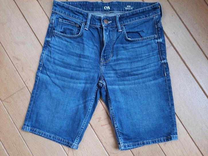 C&A spijker bermuda blauw maat 32, Kleding | Heren, Spijkerbroeken en Jeans, Zo goed als nieuw, W32 (confectie 46) of kleiner
