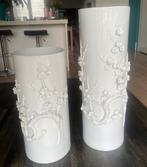 Grote moderne vazen met bloemetjes, bloesems, Ophalen of Verzenden, Zo goed als nieuw, Wit, 50 tot 75 cm
