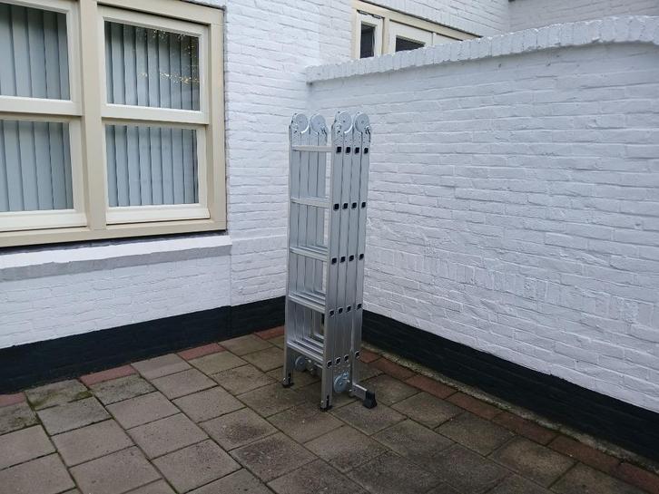 Vouwladder Multifunctionele Telescopische Verlengbare ladder, Doe-het-zelf en Verbouw, Ladders en Trappen, Zo goed als nieuw, Ladder