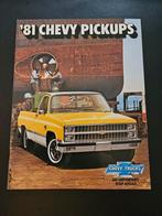 Brochure Chevrolet Pickups 1981 USA, Boeken, Auto's | Folders en Tijdschriften, Ophalen of Verzenden, Zo goed als nieuw, Chevrolet